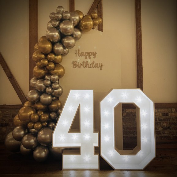 40th birthday set up