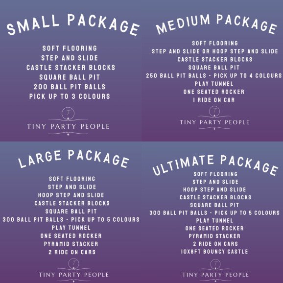 Our packages 

We also offer personalisation/themed packages