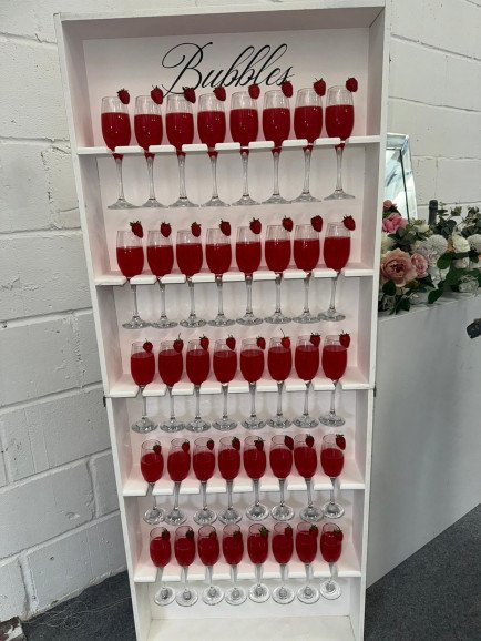 Champagne Wall with glasses included