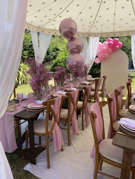 Boho Tent and table styling