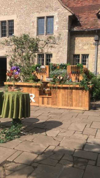 Our 14ft rustic pop up bar