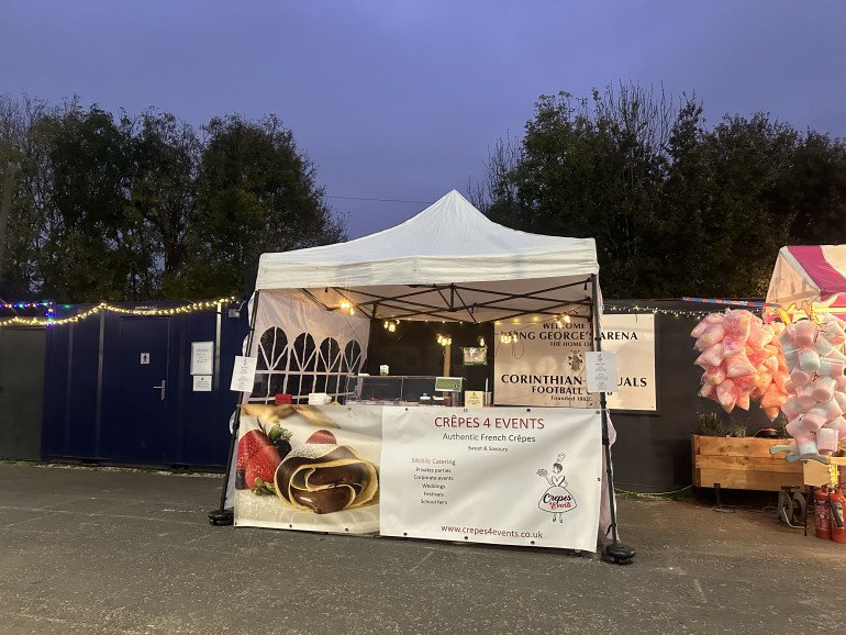 Outdoor stall with gazebo for a Football Club