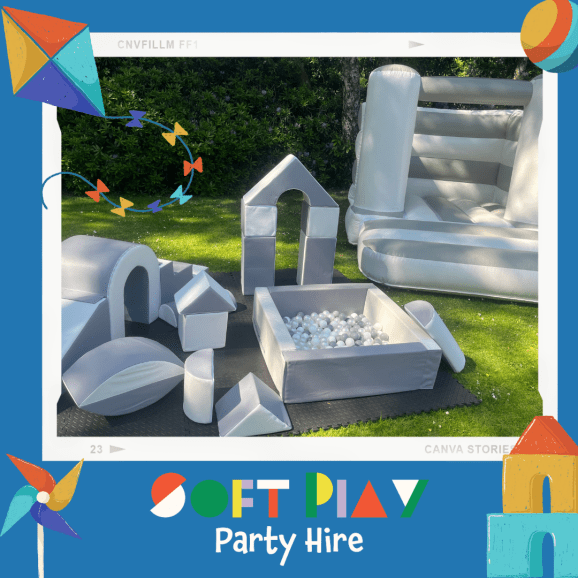 Grey & White soft play and Bouncy Castle