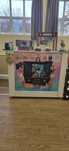 Our sweet treat booth that as change of face not only that but it as a display monitor for that added wow factor