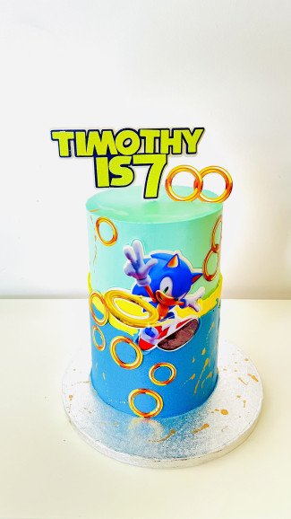 Sonic Themed Birthday Cake by Sensational Cakes and Desserts