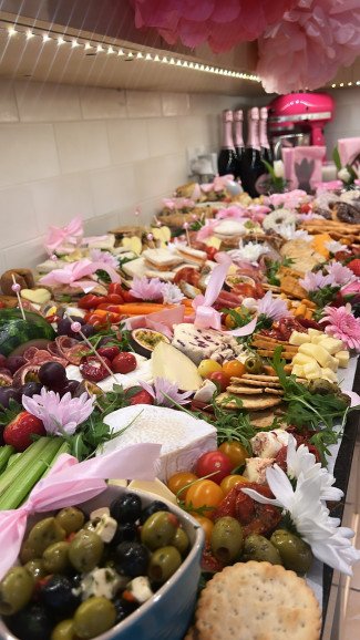 Pink spread for a beautiful baptism