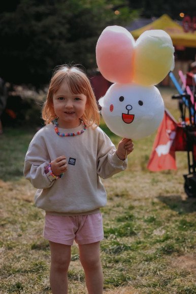 Bunny candy floss at Camp Kindling