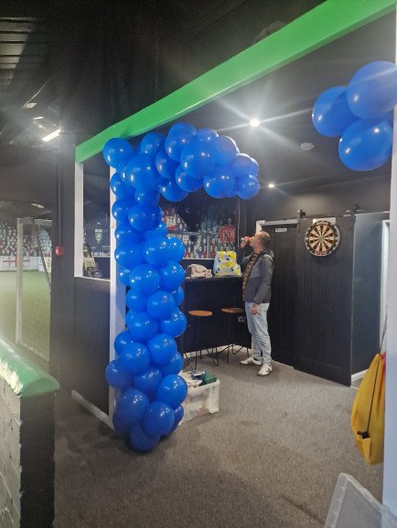 Small Football Birthday Party Balloon Garland, Southend on Sea Essex