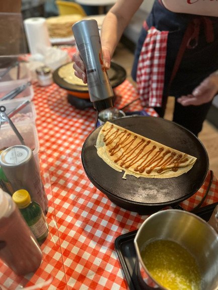 crepe with salted butter caramel