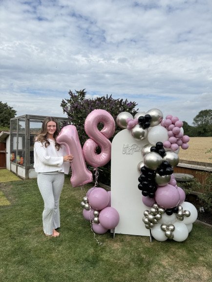 Balloon Display with helium numbers