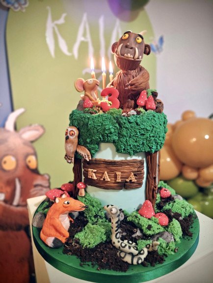 Gruffalo themed birthday celebration cake