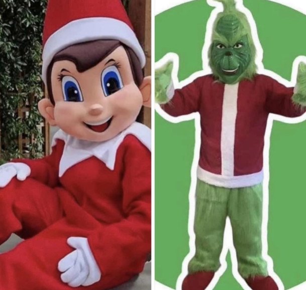 Christmas Elf on the shelf & the grinch